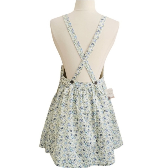 NWT Free People Petunia Mini Dress XS Blue Floral Cottagecore Boho Prairie Dress - Picture 6 of 16